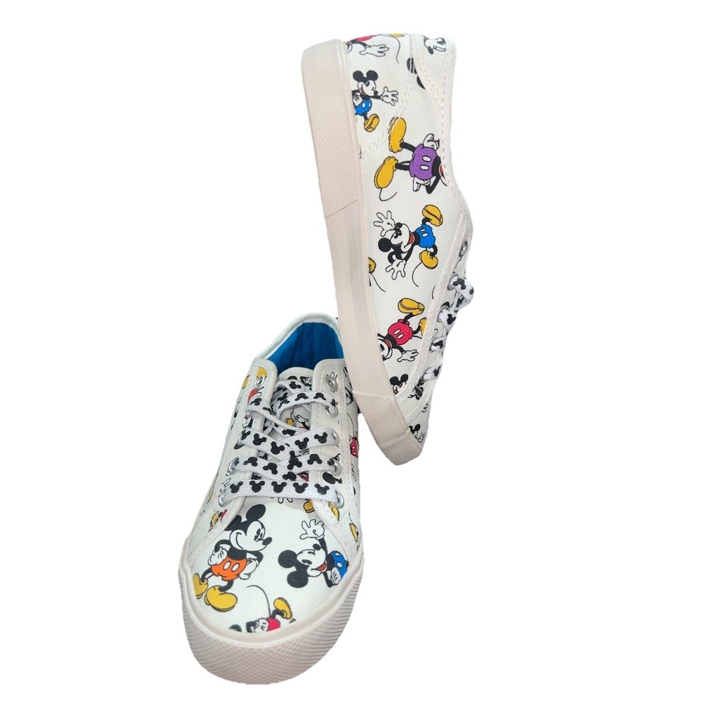 8N7/Disney Parks Women's 6 Mickey Mouse Canvas Tennis Casual Shoes Lace Up Laces